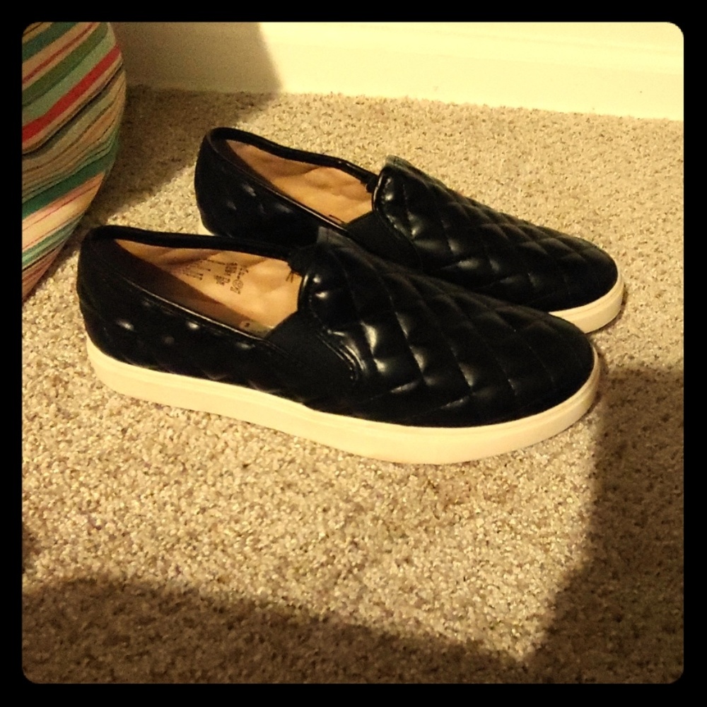 Black leather shoes